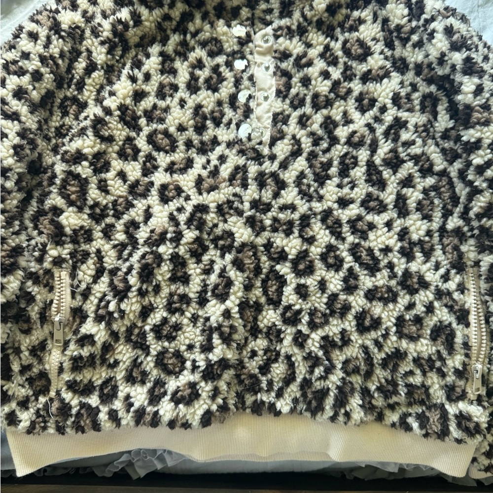 Joe's Jeans Brown and Cream Hoodie Sweatshirt